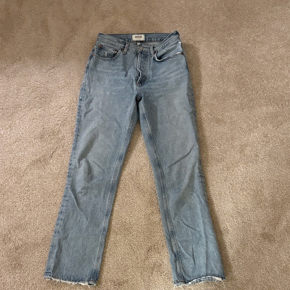 Agolde Lana Straight Jeans in Riptide Size 25